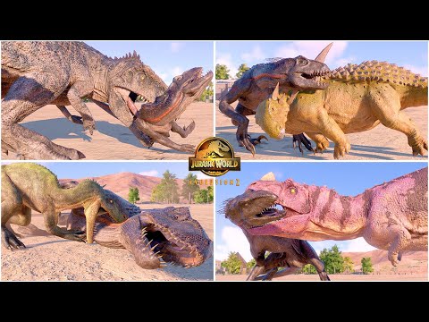 Indoraptor Death Animations by All Carnivore and Herbivore Dinosaurs 🦖 Jurassic World Evolution 2