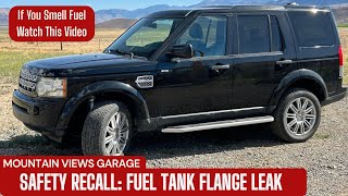 Land Rover LR4 Fuel Leak Repair (NHTSA Recall 21V-635) "Gasoline Fuel Tank Flange Assembly Cracking"