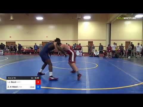 2018 Marine Corps US Open/UWW Junior Freestyle 97 Rnd Of 16 - Jake Boyd (OKRTC) Vs. Zachary Knight