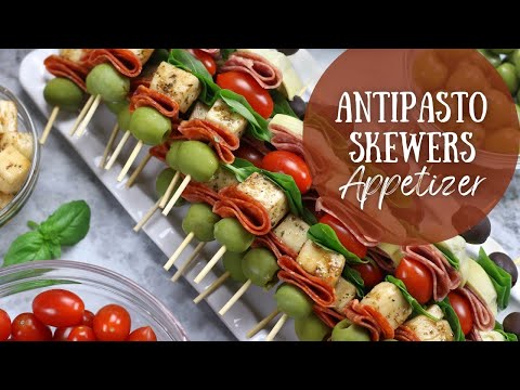 Antipasto Skewers | Easy Cold Italian Appetizer...