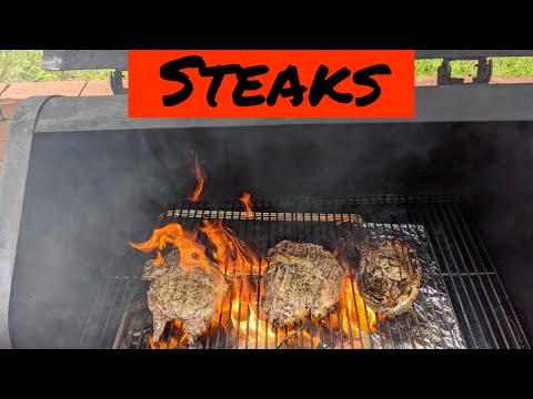 Pellet Smoker Grilled Steaks, Green Mountain Grills Daniel Boone