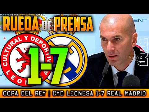Rueda de prensa Cultural Leonesa 1-7 Real Madrid Copa del Rey 1/16 Ida