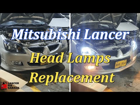 Mitsubishi Lancer Headlights Replacement | Smoked Headlamps