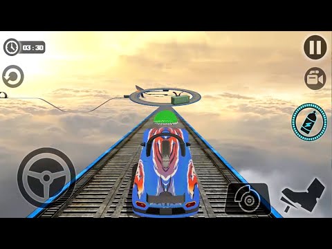 Impossible Car Tracks 3D: Blue Car Driving Stunts Sim Levels 6 to 10 Completed - Android GamePlay