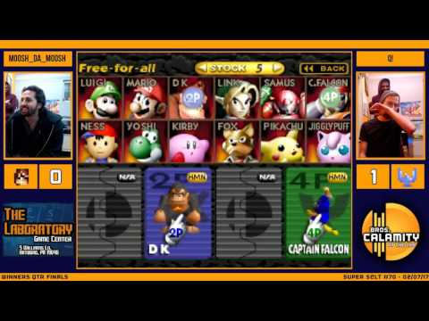 S@LT #70  Moosh Da Moosh DK vs Q! Falcon   Winners Qtr Finals   SSB64 Singles