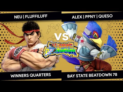 Bay State Beatdown 78 - NEU | Fluffiluff (Ryu) vs Alex | PPNY | Queso (Falco) - Winners Quarters