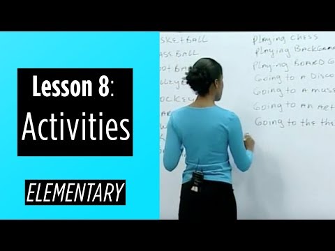 Elementary Levels - Lesson 8: Activities