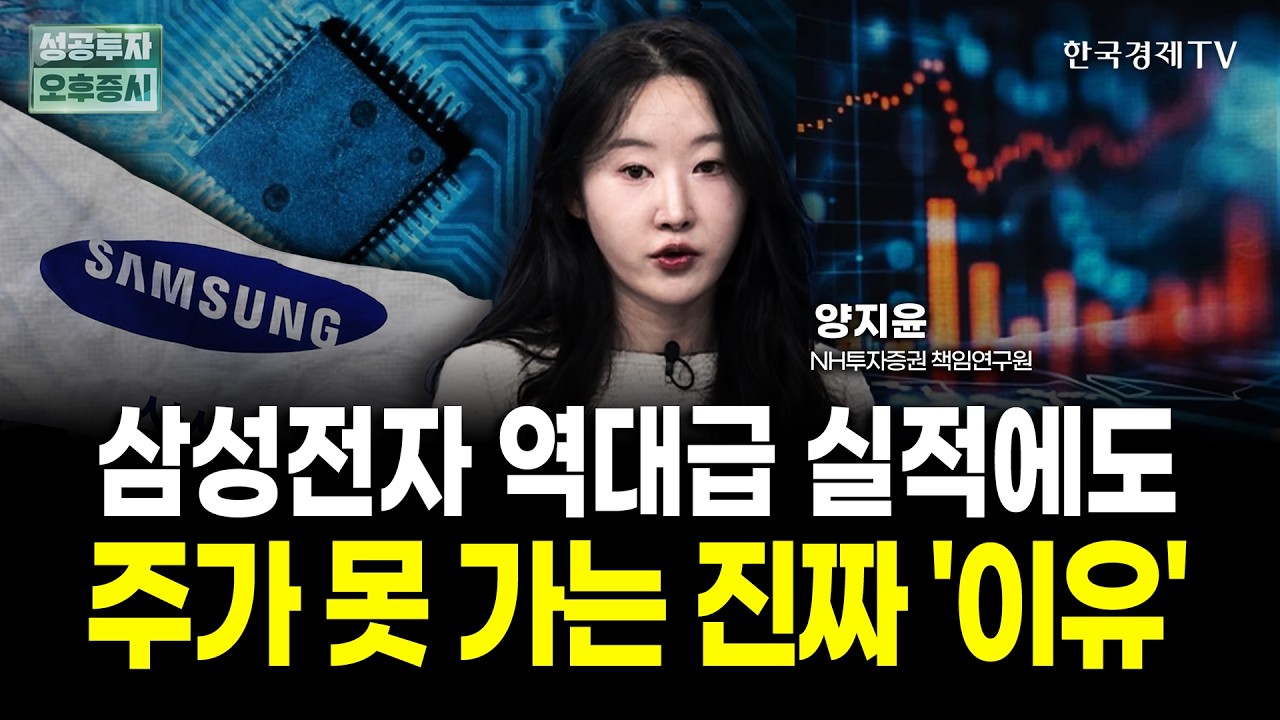 삼성전자 역대급 실적에도 주가 못가는 진짜 '이유'ㅣ양지윤 NH투자증권 리서치본부 책임연구원 | 내일전?