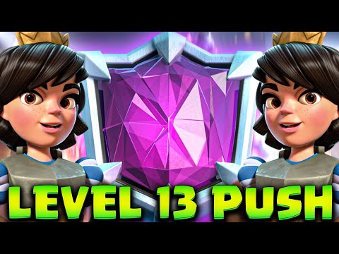 8000 TROPHIES AS A LEVEL 13 - Clash Royale