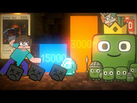 Steve Vs Notch & Alex - Power Level Animation - with Cards