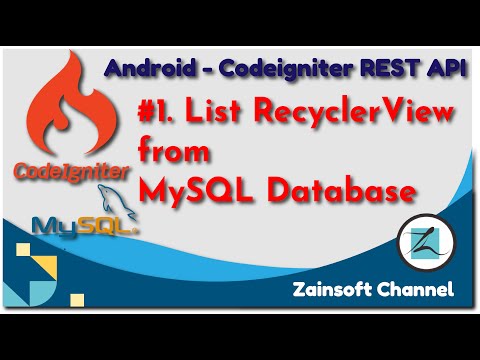#1 Android REST API - Listview RecyclerView from MySQL Database