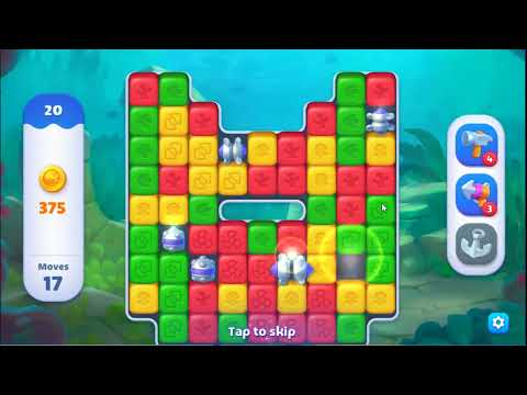 Fishdom Blast Level 20 - NO BOOSTERS GAMEPLAY 🐠 | SKILLGAMING ✔️