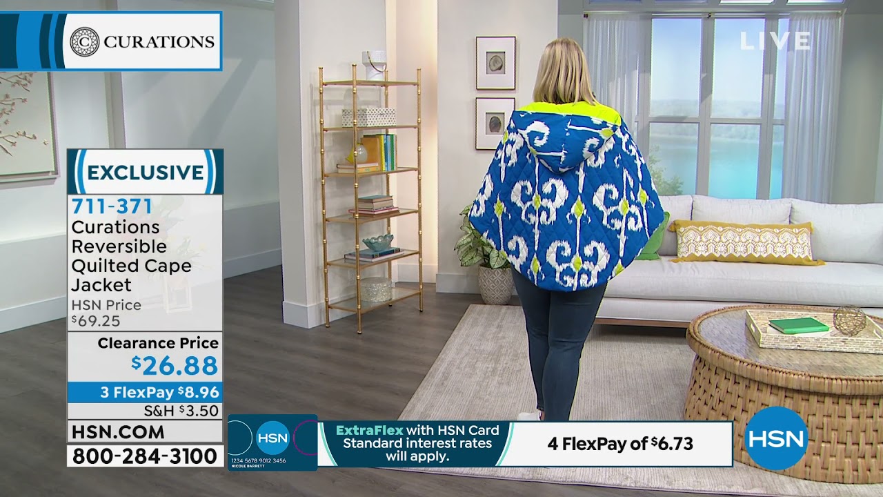 Curations Reversible Quilted Cape Jacket