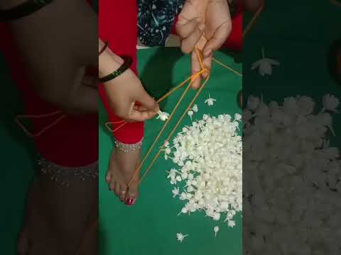 Jasmine garland | mogra flower mala #mogra #jasmine #viral #youtubeshorts #shorts #video #viralvideo