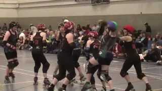 preview picture of video 'South West Angels of Terror VS Plymouth City Roller Girls - British Roller Derby Championship'