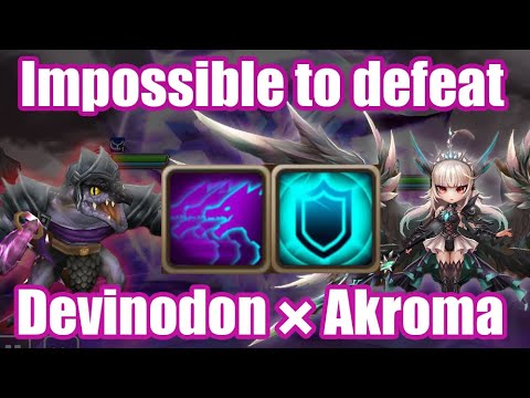 It's impossible to defeat him, Akroma × Devinodon combo debut😆😆😆【Summoners War RTA】