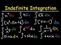 Indefinite Integral - Basic Integration Rules, Problems, Formulas, Trig Functions, Calculus