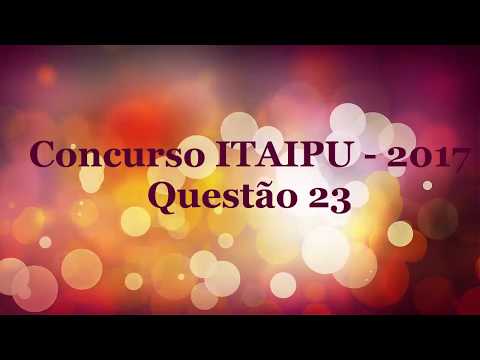Concurso ITAIPU 2017 - Questão 23 - Técnico em Eletrotécnica