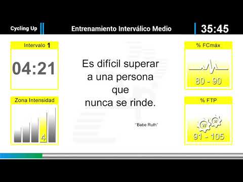 Entrenamiento Nº14 Cycling Up - Interválico Medio Ciclo Indoor by David Aguado