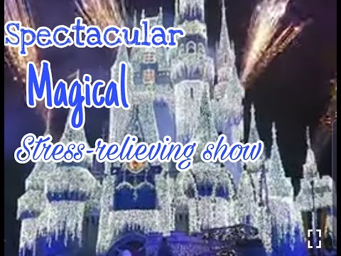 Frozen Holiday Wish Castle Lighting Show| Magic Kingdom Walt Disney World Florida