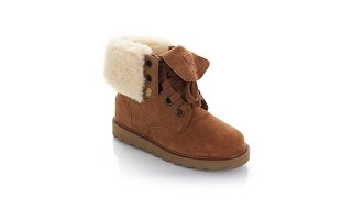 BEARPAW &quot;Kay&quot; Suede, Sheepskin and Wool Convertible Boot