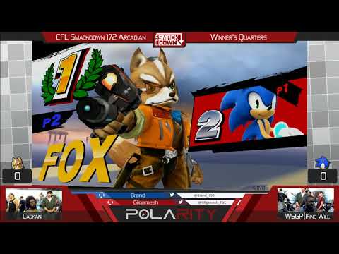 CFL Smackdown 172 WiiU 0 Caskan (Fox) vs WSGP | KingWill (Sonic) - Winners Quarters