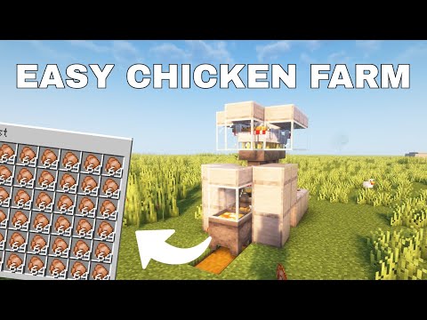 Easy Chicken Farm in Minecraft 1.21.10 (Automatic & Efficient)