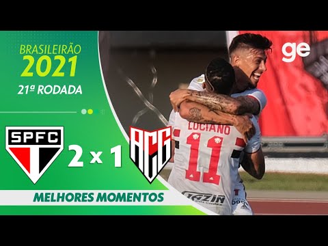 SÃO PAULO 2 X 1 ATLÉTICO-GO | MELHORES MOMENTOS | 21ª RODADA BRASILEIRÃO 2021 | ge.globo