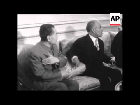 CAN 075 PRIMEIRO MINISTRO CHINÊS REUNE-SE COM O PRESIDENTE BOURGUIBA