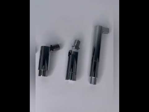 Шарнир наклонный металл с трубкой (90°) срез хром