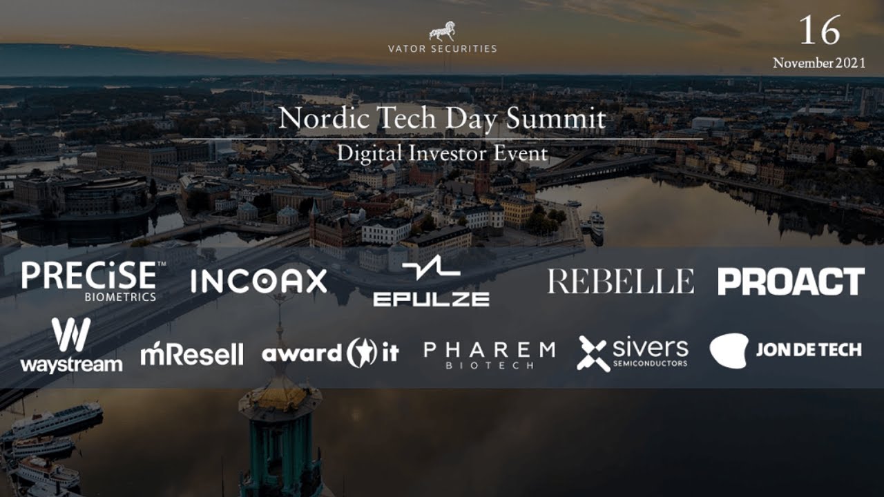Presentation of JonDeTech at Vator Securities Nordic Tech Day Summit, November 16th, 2021