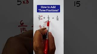 How to Add Three Fractions with Different Denominators? #fractions #addingfractions #teachergon