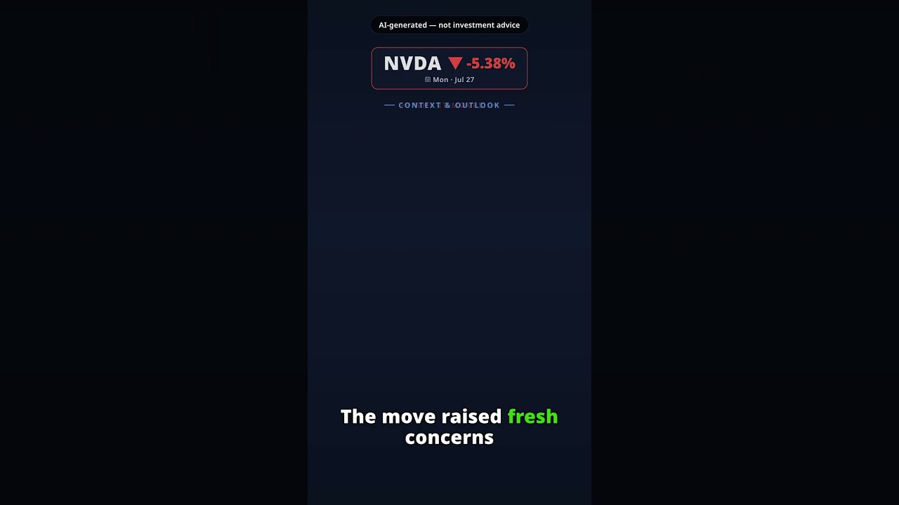 ¿Por qué pierde terreno la acción de Nvidia hoy? NVDA -5.38% (27 jul)