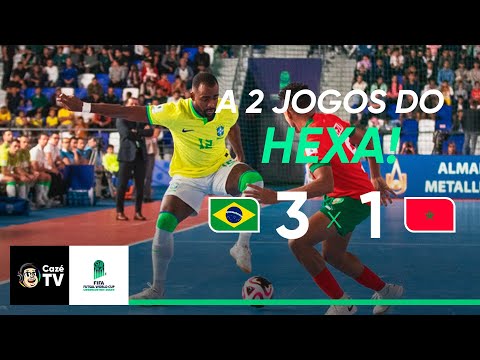 BRASIL 3 X 1 MARROCOS | MELHORES MOMENTOS | QUARTAS DE FINAL | COPA DO MUNDO FIFA DE FUTSAL 2024