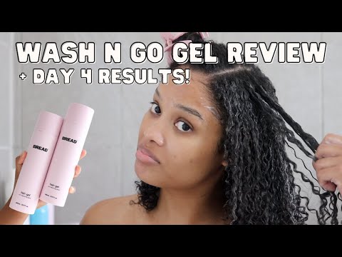 trying the NEW bread beauty hair gel! wash and go...