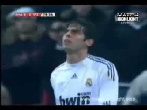 Kaka 2 goles! 21/2/2010 Real Madrid-Villareal 6-2