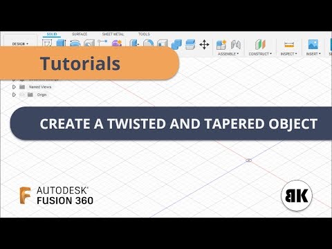 Fusion 360: How to create a Twisted and Tapered object