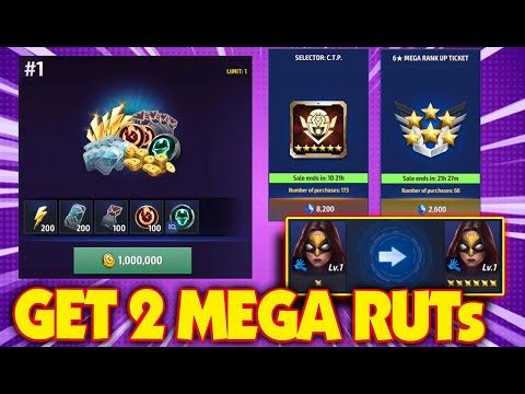 Spending 10,000 Crystals For A Free 6 Star Mega Rank Up Ticket - MARVEL Future Fight