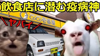 【猫ミーム】飲食店に潜む疫病神！！