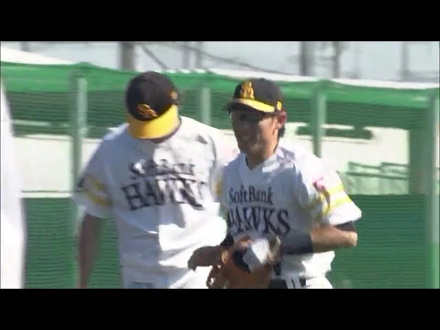 【ファーム】ホークス・本多の流れるようなフィールディング!! 2018/6/1 H-T(ファーム)