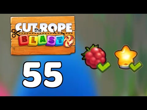 Cut the Rope BLAST 55 - Walkthrough, No Boosters