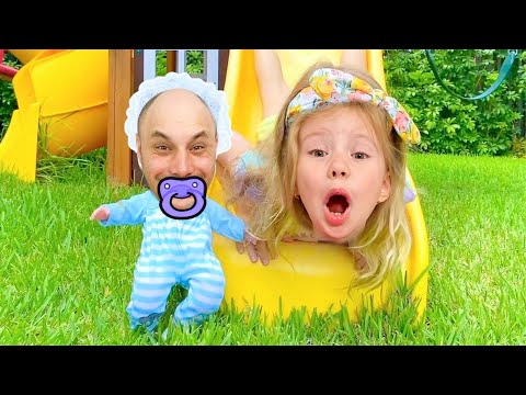 Nastya found a boy doll and pretends to be a parent - Trailer
