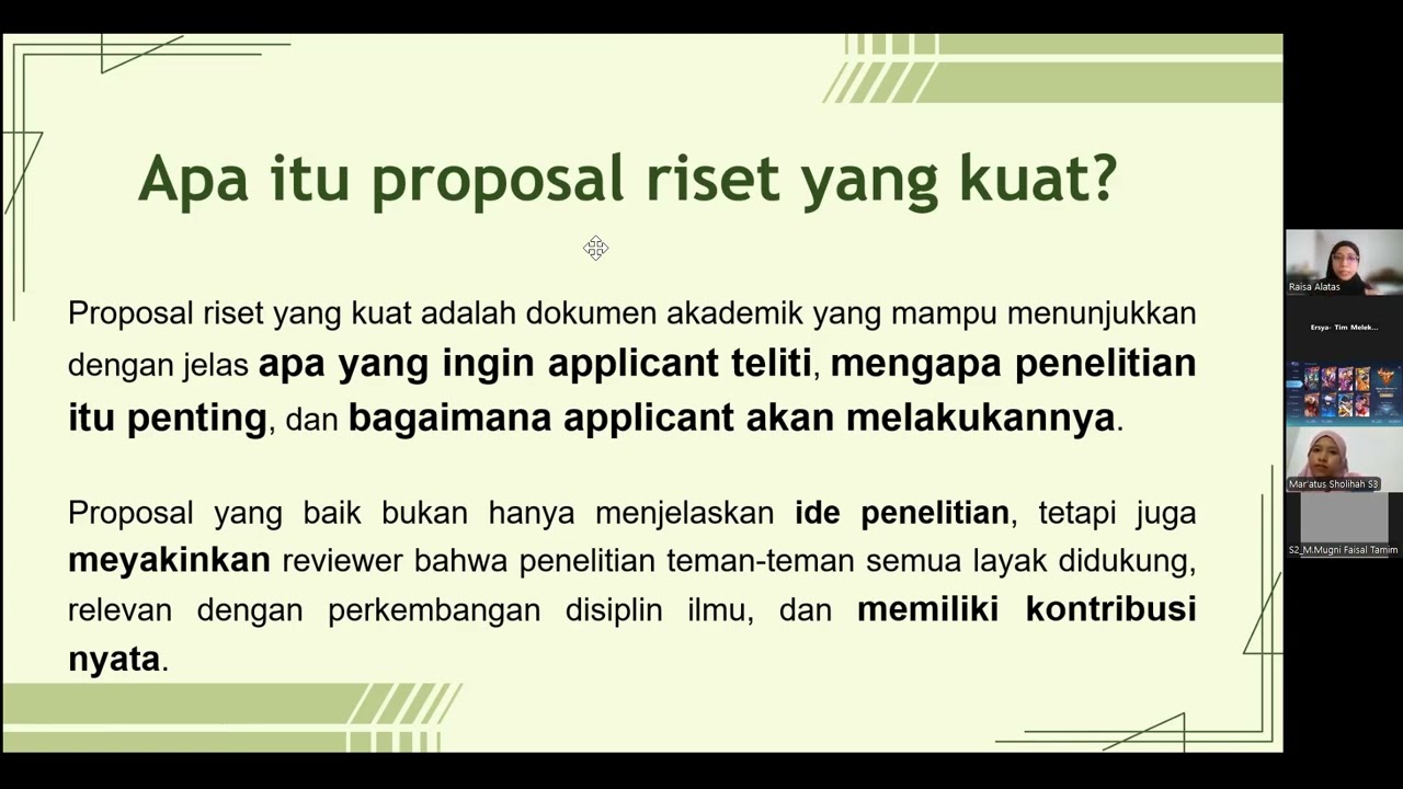 (I) Kelas Research Proposal Mentoring YTB by MelekBeasiswa (S2 &amp; S3)