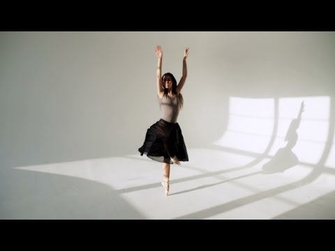 Silhouette of Ballerina in Classical Tutu in the White Studio. | Stock Footage - Videohive