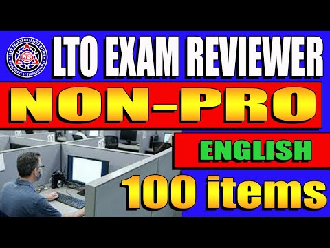 LTO EXAM REVIEWER FOR NON PROFESSIONAL DRIVERS LICENSE ENGLISH VERSION NON PRO EXAM REVIEWER