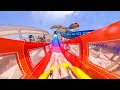 NEW Turtle Coaster Proslide RocketBLAST The Land Of Legends Onride 4k Wide Angle