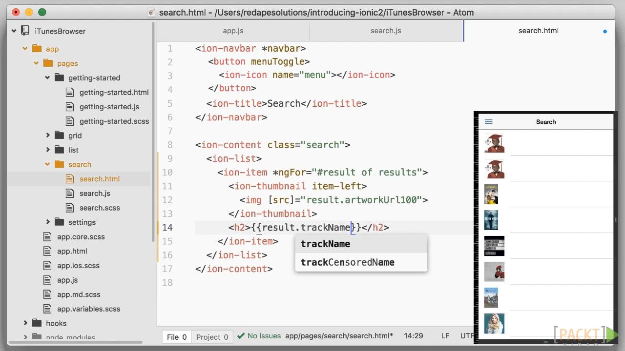Introducing Ionic 2: Creating a List | packtpub.com