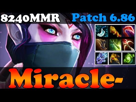 Dota 2 - Patch 6.86 : Miracle- 8240MMR Plays Templar Assassin with 9 items vol 6 - Pub Gameplay