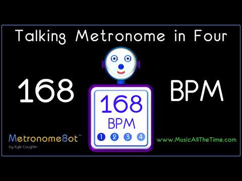 Talking metronome in 4/4 at 168 BPM MetronomeBot