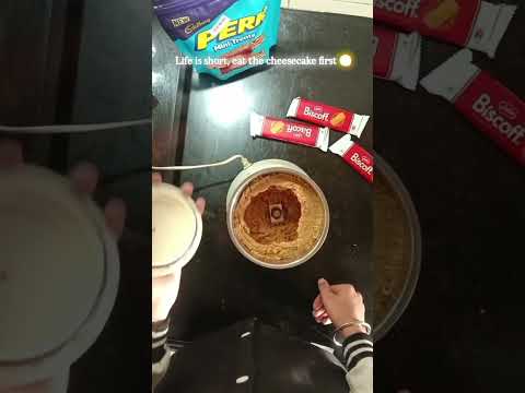 Whipping up a creamy, dreamy cheesecake✨ Quick, easy, and absolutely delicious – watch till the end